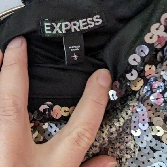 Express sequin mini skirt - Picture 3 of 3